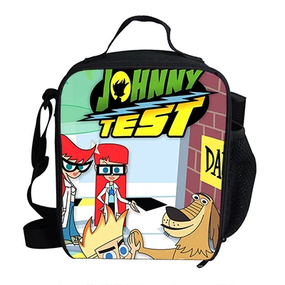 Бесплатная доставка сумки обед для мальчиков школьная коробка для обеда мультфильм Джонни Тесты дизайн Ланчбокс тепловой изолировать