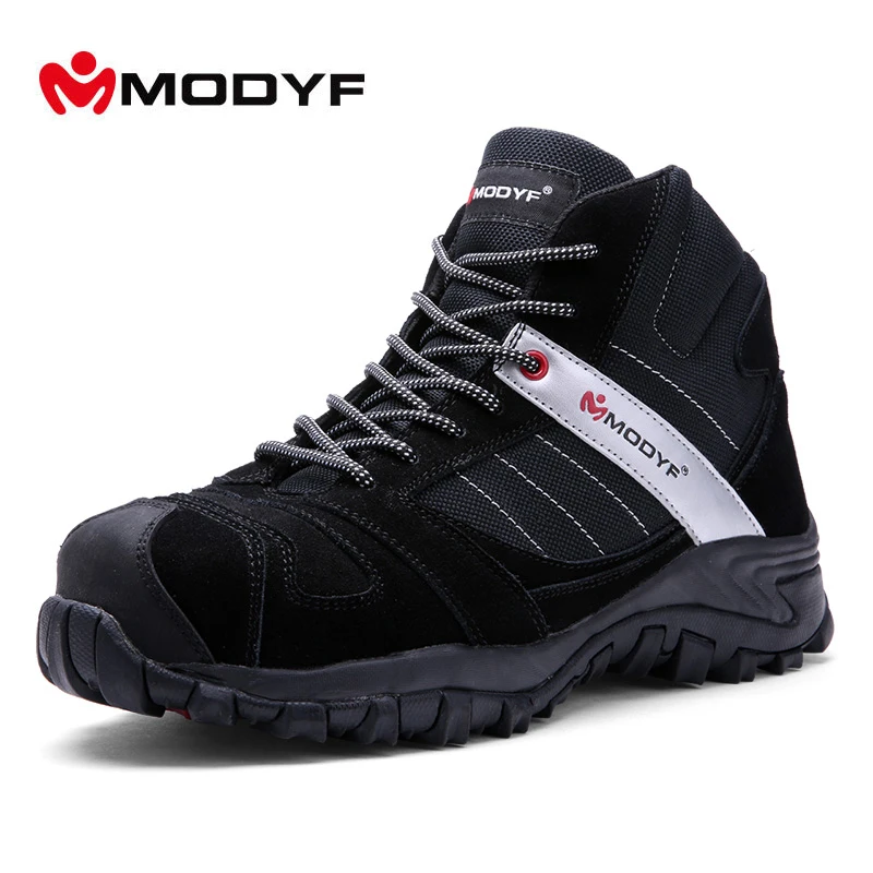 

Modyf Men Winter Warm Steel Toe Cap Work Safety Shoes Outdoor Ankle Boots Fashion Puncture Proof Footwear