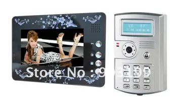 

NEW TYPE 7"color video door phone With time and attendance functionality, support ID cards and passwords to open the door