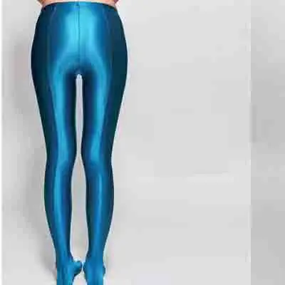 DROZENO сатин BRILLANT непрозрачные Collants Brillant мокрого вида Collants сексуальный Bas brillant De Mode Japonais Mince Taille Haute - Цвет: 06