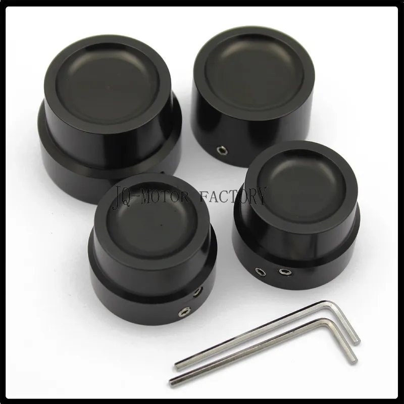 

Black Front/Rear Axle Nut Covers Cap For Harley Sportster XL 883 1200 Dyna Softail Fat Boy Touring Street Road Electra Tri Glide