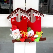 Christmas Door Decoration Doorplate Santa Claus Snowman Christmas Drop Ornaments adornos navidad 2016