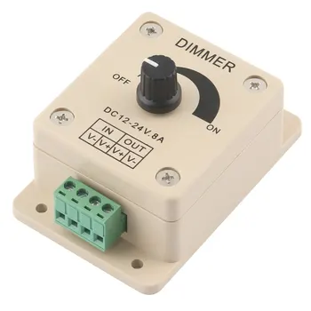 

LED Dimmer Switch Swicth 12-24V 8A Adjustable Brightness Lamp Strip Driver Single Color Light Power Supply Controller 5050 2835