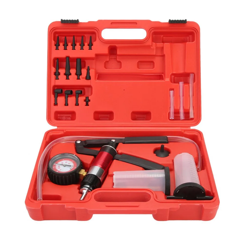 

Car Auto Hand Held Vacuum Pump Brake Bleed Bleeder Set Bleed Fluid Reservoir Tester Tool Kit Diagnostic Garage Tools NEW