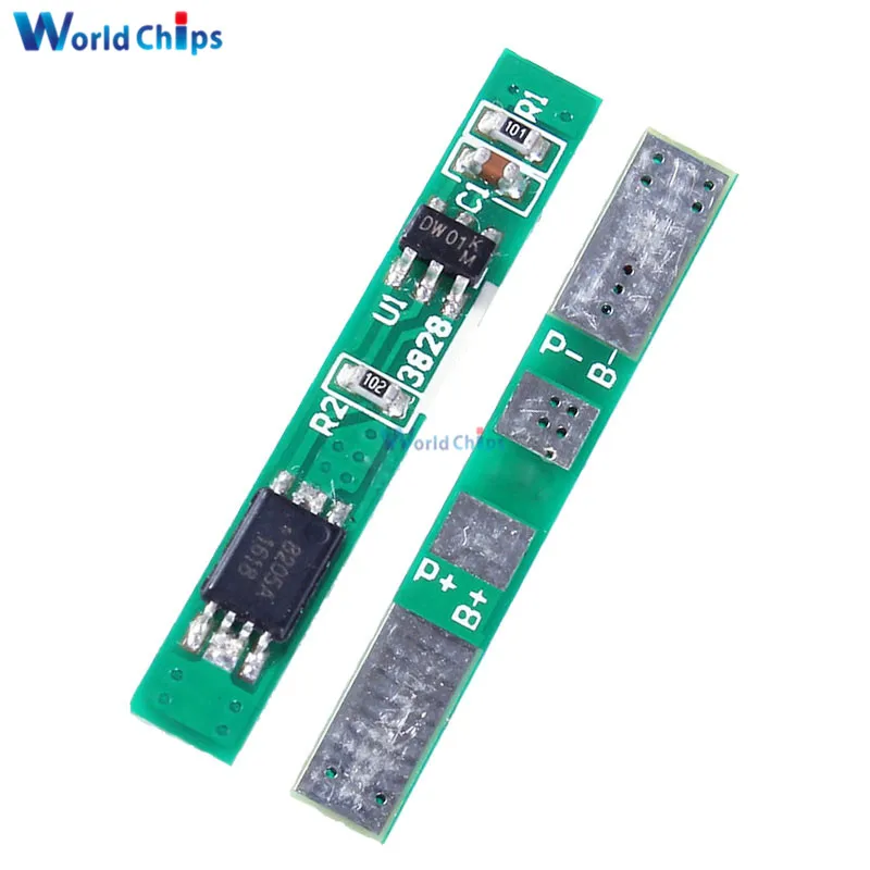 

5Pcs 1S 3.7V 2.5A Lithium Battery Protection Board Polymer BMS PCM PCB Over Charge Discharge Li-ion Protect Module
