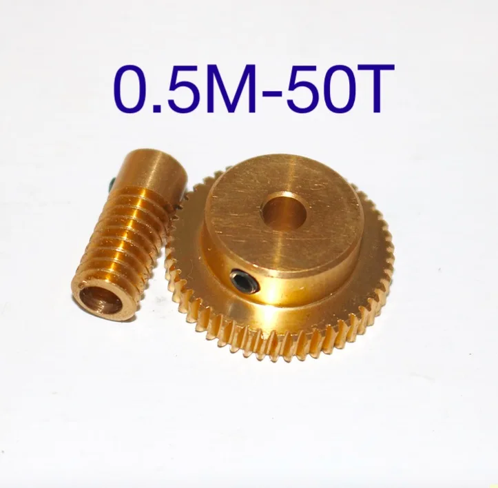

0.5 mold 50Teeths Worm Gear High Speed Reduction Ratio 1:50-Remote Control Toys Steering Gear Worm Gear Combination