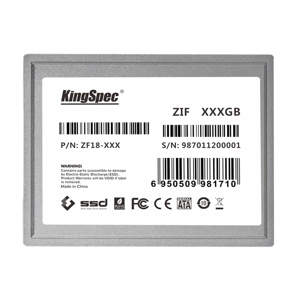 KingSpec zf18-128 1.8 дюймов ZIF CE Интерфейс IDE SSD жесткий диск 128 ГБ твердотельный накопитель