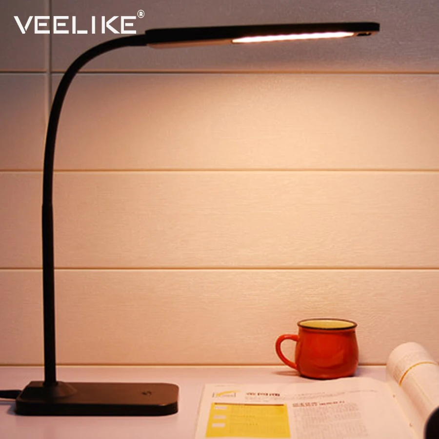 

Eye Protection Rechargeable Light Desktop Student Lamp USB Charging Reading Lamp Brightness Dimming 360 Rotation Dormitory LED