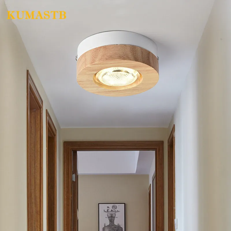 Nordic Aisle LED Wood Ceiling Lamp Minimalist Cloakroom Corridor Stairs