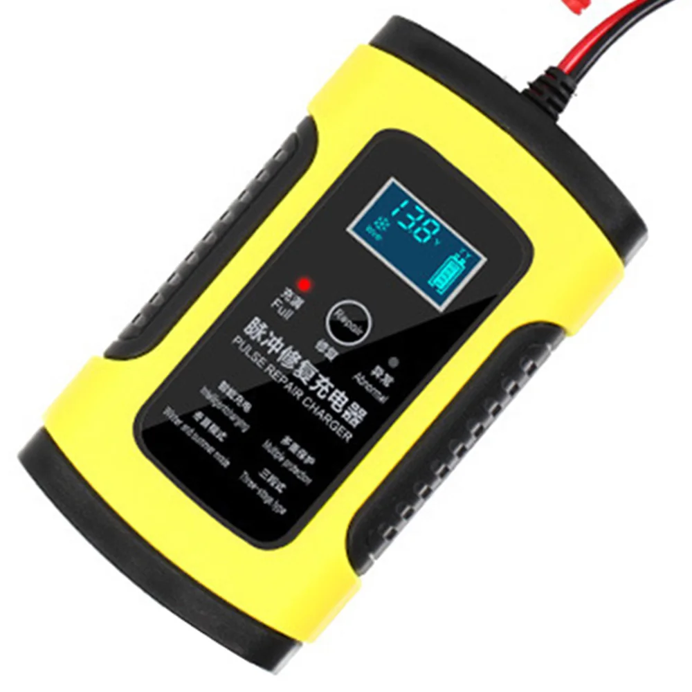 12V 6A LCD Smart Fast Car Battery Charger for Auto Motorcycle Lead Acid AGM GEL Batteries ...