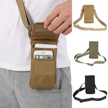 CQC 6 дюймов Molle тактический двойной карман для телефона Военный Мобильный телефон Кошелек Открытый походный бег Охота сумка на плечо