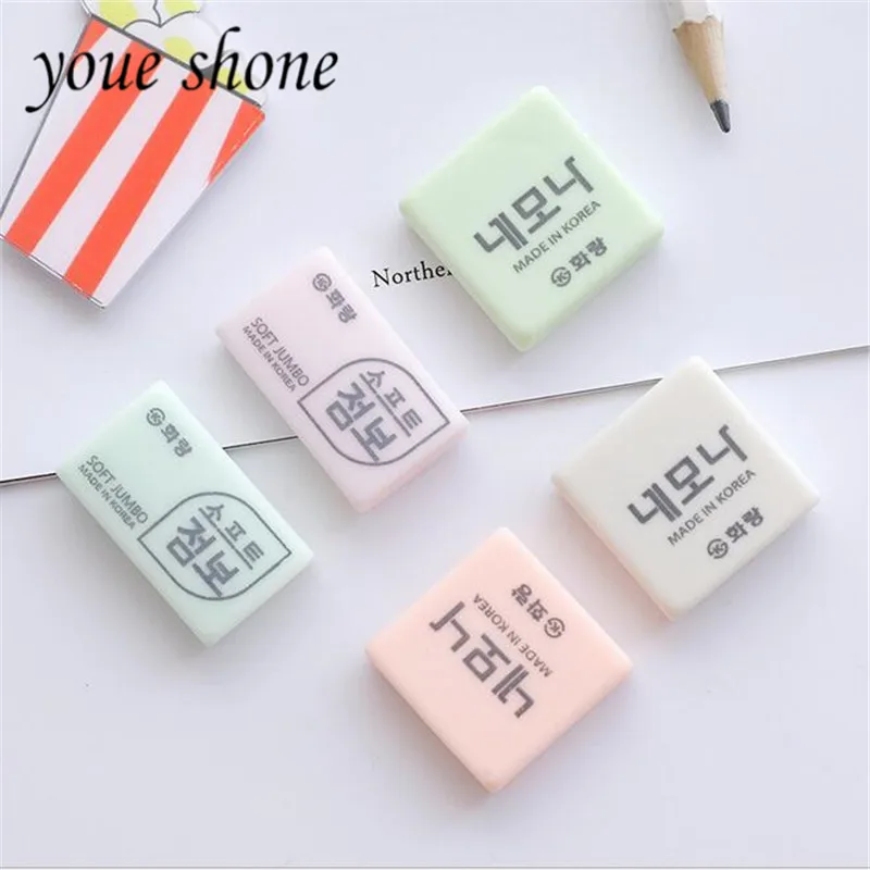 

Youe Shone 5pcs Flower Lang Rubber Exam Eraser Student Wipe Clean Boxed 4b Art Drawing Eraser Korean Stationery For Student