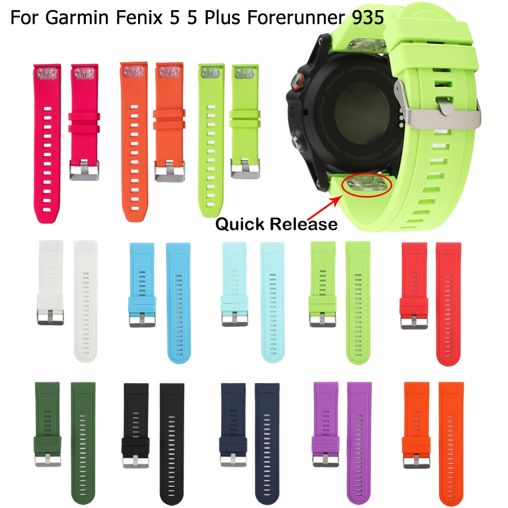 22 мм ремешок для часов Garmin Forerunner 935 часы Quick Release силиконовые легко подходят Fenix 5/5