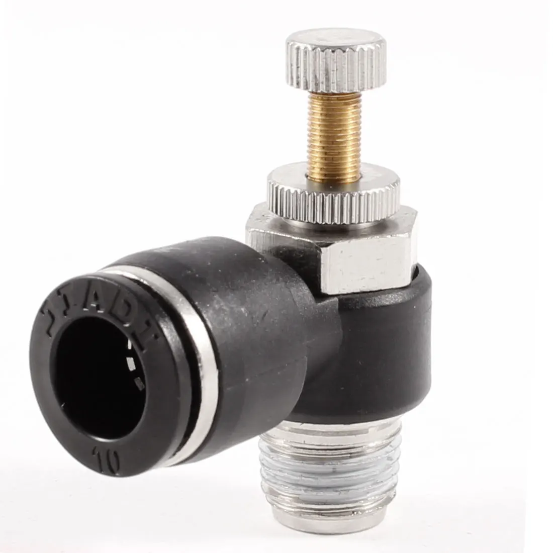 13mm Male Thread 10mm Tube Push In Fitting Speed Flow Controller Air Valve