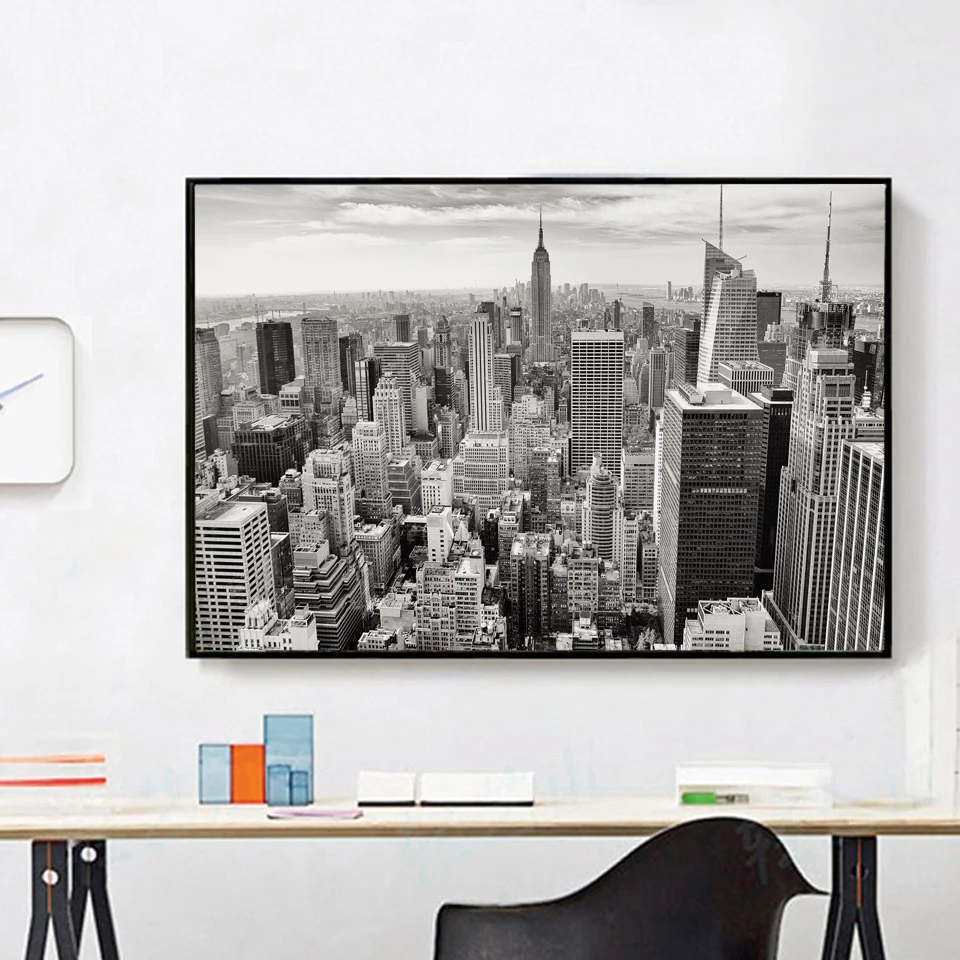 New York City Night Cityscape Silk Cloth Poster Painting Art Picture ... New York City Night Cityscape Silk Cloth Poster Painting Art Picture ...