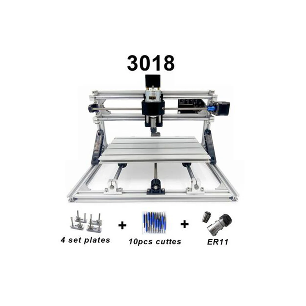

CNC3018 withER11 diy mini cnc engraving machine,laser engraving,Pcb PVC Milling Machine wood router cnc 3018 best Advanced toys