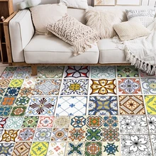 Винтажный большой коврик с геометрическим цветочным принтом, ковер в богемном стиле, напольный коврик для гостиной, спальни, Декор, Противоскользящий коврик