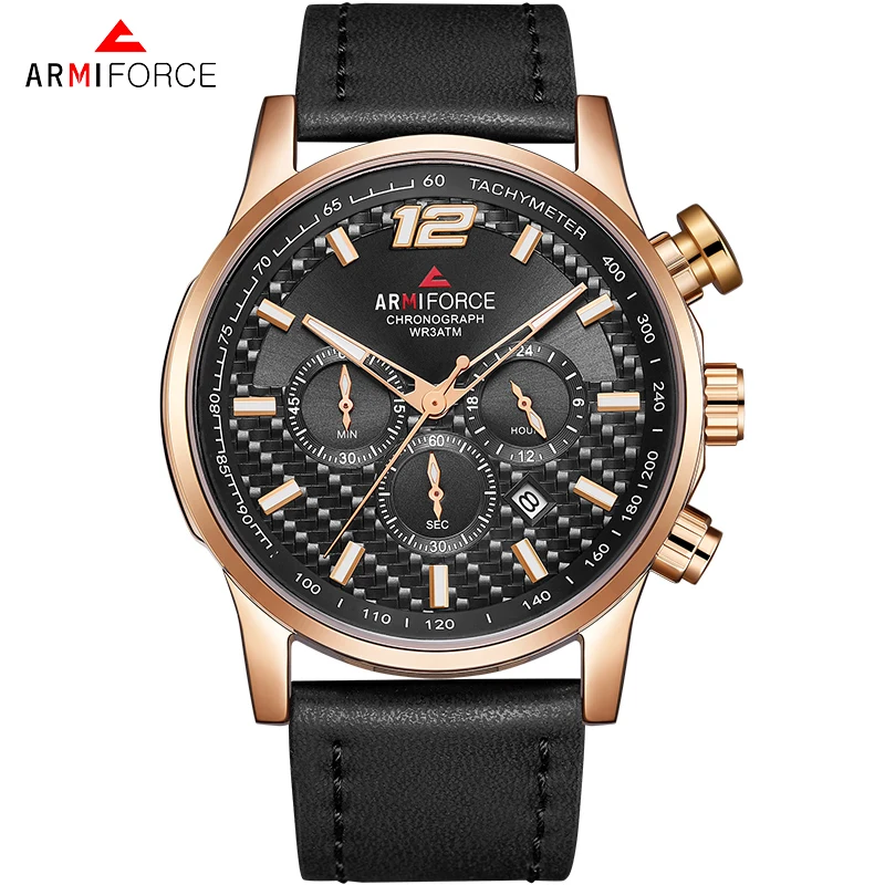 

ARMIFORCE Chronograph Men's Military Sports Watches Fashion Casual Analog Quartz Wrist Watch Waterproof Clock Relogio Masculino