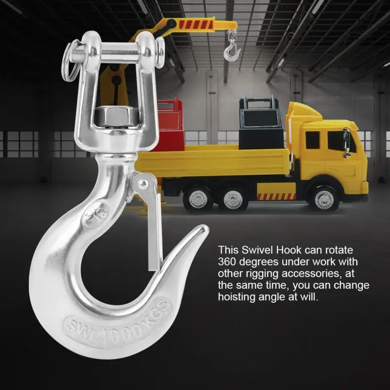  650kg/ 1000kg Loading 304 Stainless Steel Swivel Lifting Hook with Latch Rigging Accessory