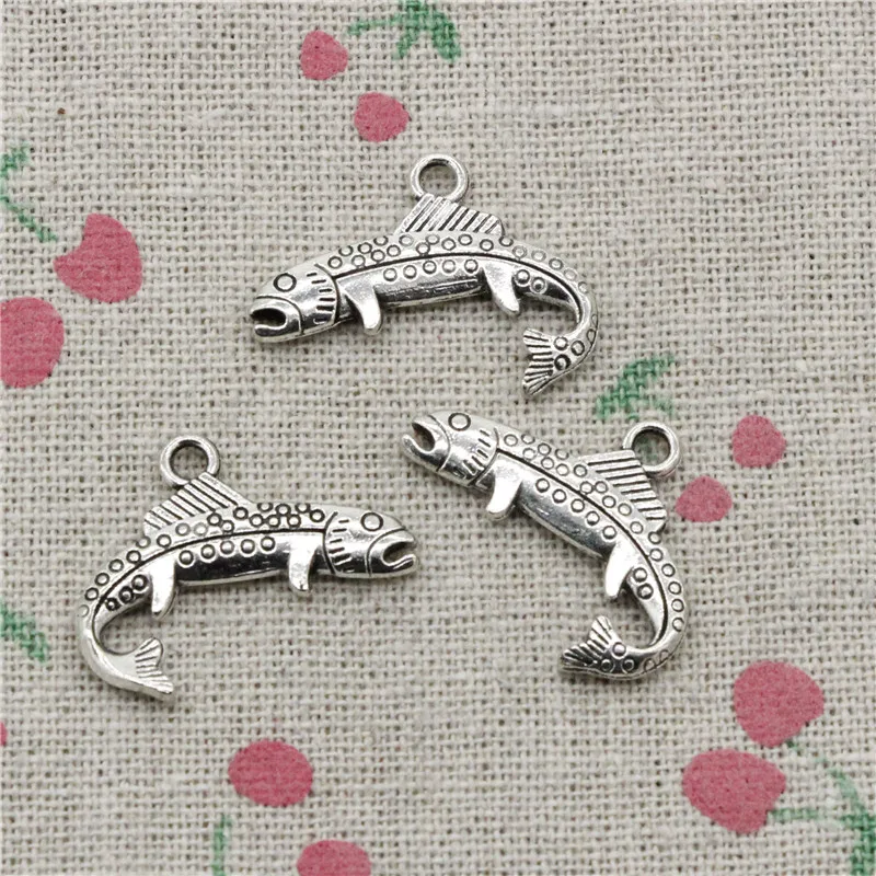 16pcs Charms eel fish 24*18mm Tibetan Silver Vintage Pendants For Jewelry Making DIY Bracelet Necklace | Украшения и аксессуары