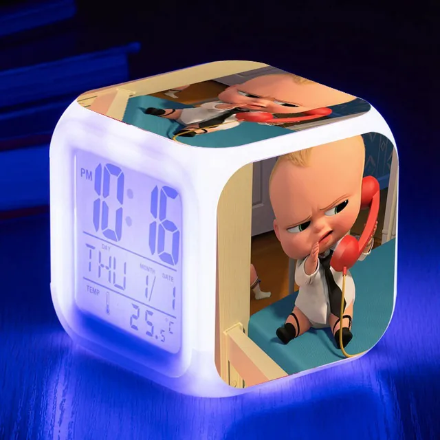 Kids Birthday Gifts Movie The Boss Baby LED Alarm Clock Digital reloj