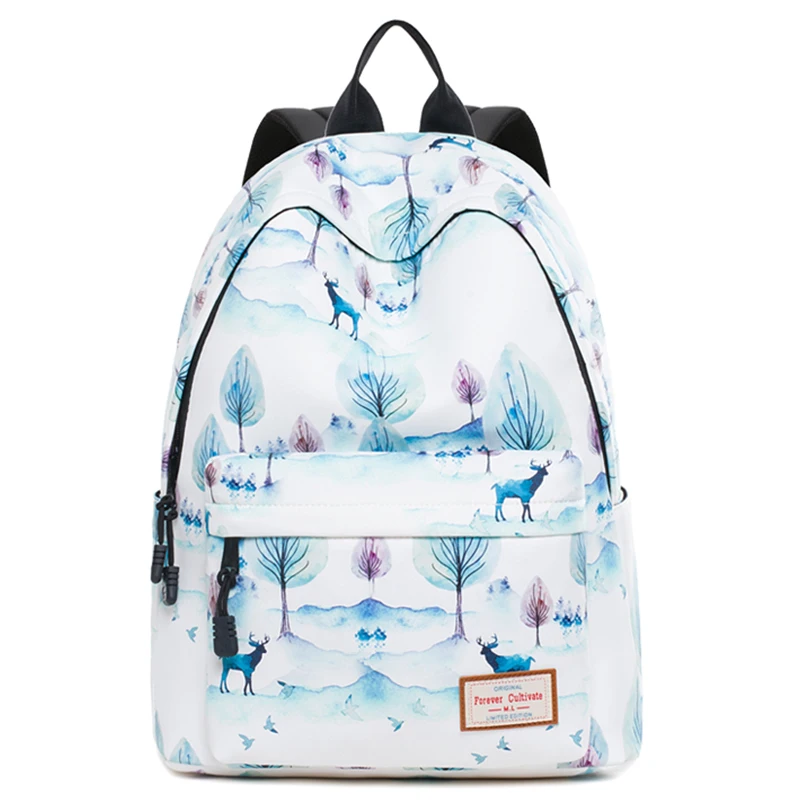 

Canvas Backpack for Woman Lightweight Anti-Theft Travel Daypack College Student Rucksack Backpack Fits up to 14 inch Laptop Back