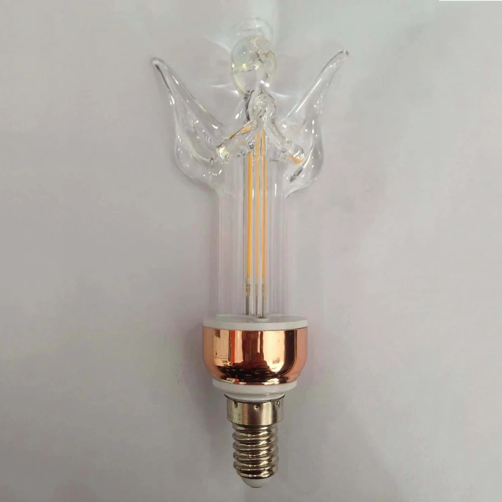 

LED Bulb E26 4W Brush Light Lampada 2700K Warm White 85-265V Angel Art Shaped Candle Bulbs