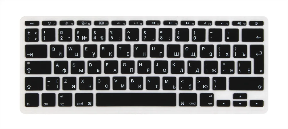 Для Apple Macbook Air 1" 11,6 дюймов модель A1465 A1370 11,6 дюймов России евро клавиша Enter кожного покрова защитная пленка - Цвет: Black