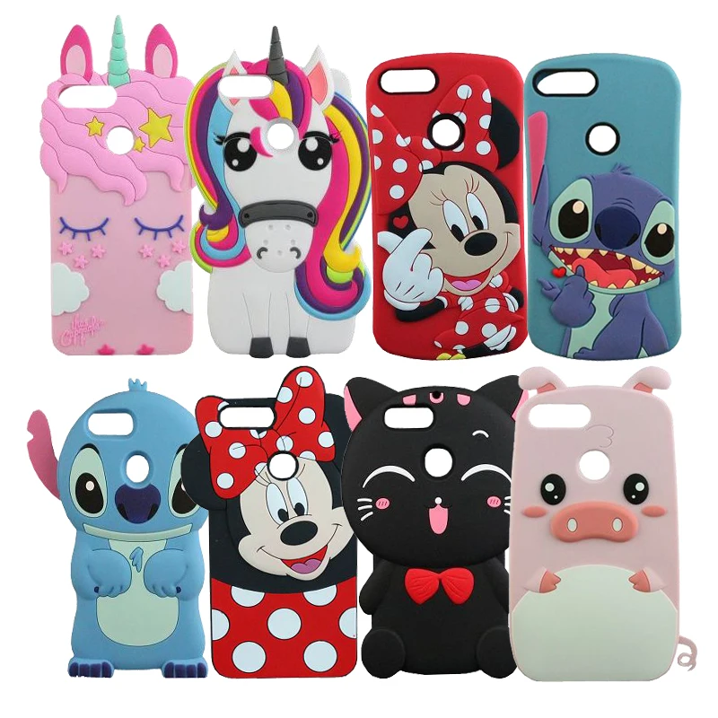 

For Huawei P Smart Cover Cartoon Case For Huawei P Smart 3D Silicone Protective Skin Soft Cell Phone Capas