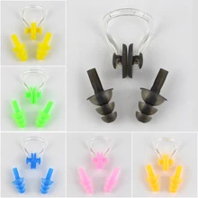 Soft Silicone Waterproof Swimming Diving font b Surf b font Water Sports Protection Earplugs Nose Clip