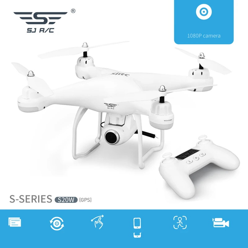 

RC Drone SJ-S20W GPS Wifi FPV With Camera HD Brushless Foldable Arm Selfie RC Drone Quadcopter Helicopter Dron Professional