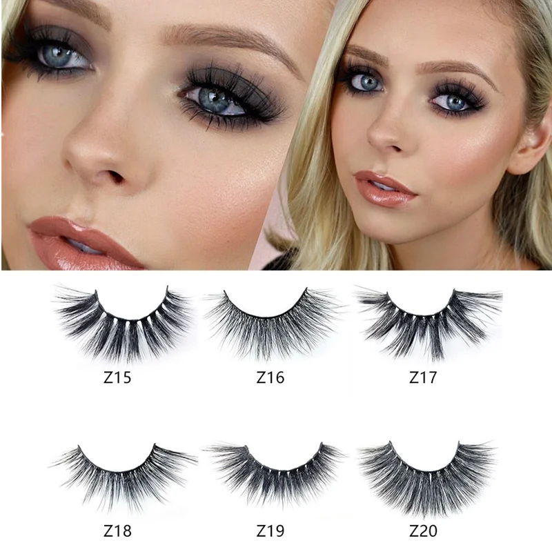 

6 Style 100% 3D Mink Eyelashes False Eyelashes Crisscross Natural Fake lashes Length 25mm Makeup Extension Eyelash Beauty Tools