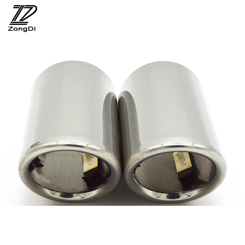 

ZD 2pcs Car Exhaust Pipe Muffler Tip Covers For Audi A3 A1 Q5 A4 B8 Volkswagen Tiguan VW CC Passat B7 CC Auto Accessories