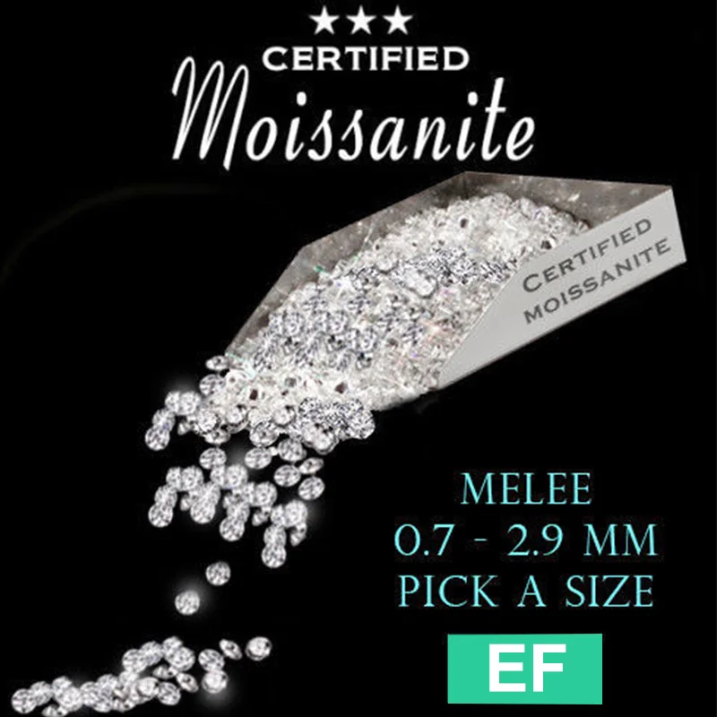 

20pcs/Lot Loose Moissanite Stone Small Melee Size 1.5mm White EF Color Round Shape Brilliant Moissanite for Jewelry making