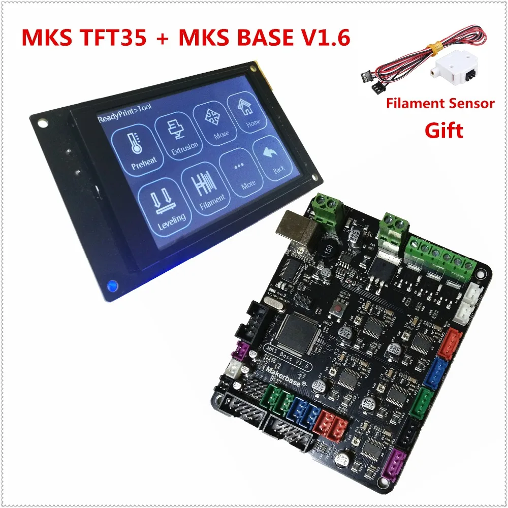 3d printer starter kit mother board MKS BASE V1.6 + MKS TFT35 touch screen all in one controller Reprap control panel Consumable