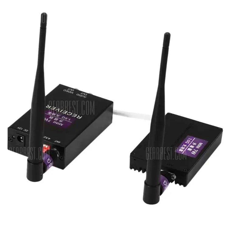 

1.5G 7W Audio / Video Transmitter HD Digital Receiver - BLACK