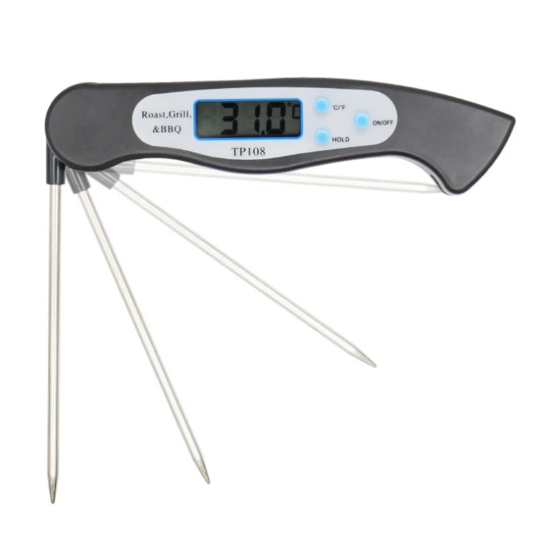 

LCD Display Ultra-thin Folding Barbecue Electronic Thermometer BBQ Kitchen Probe Food Bottle Thermometer