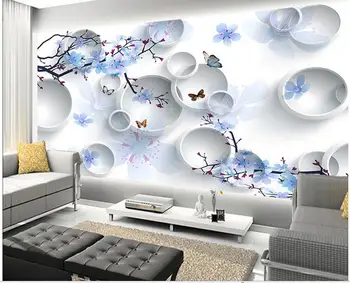 

Custom Any Size Mural Wallpaper Porcelain flower Art Mural for Living Room Large Painting Home Decor