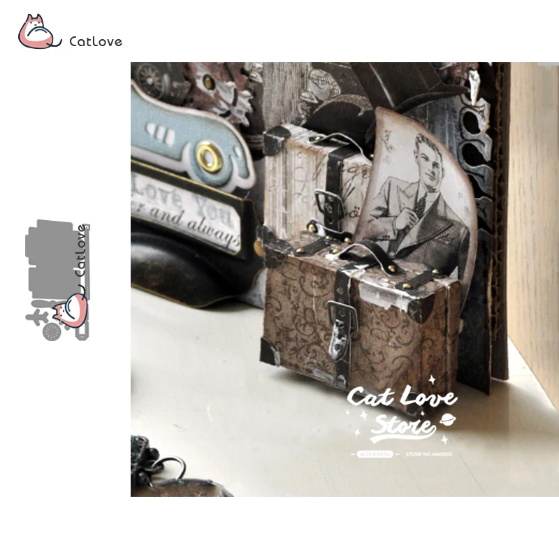 

Flight Suitcase Metal Cutting Dies Stencils For DIY Scrapbooking Paper Card Decorative Craft Dies Embossing Die Cuts New 2019