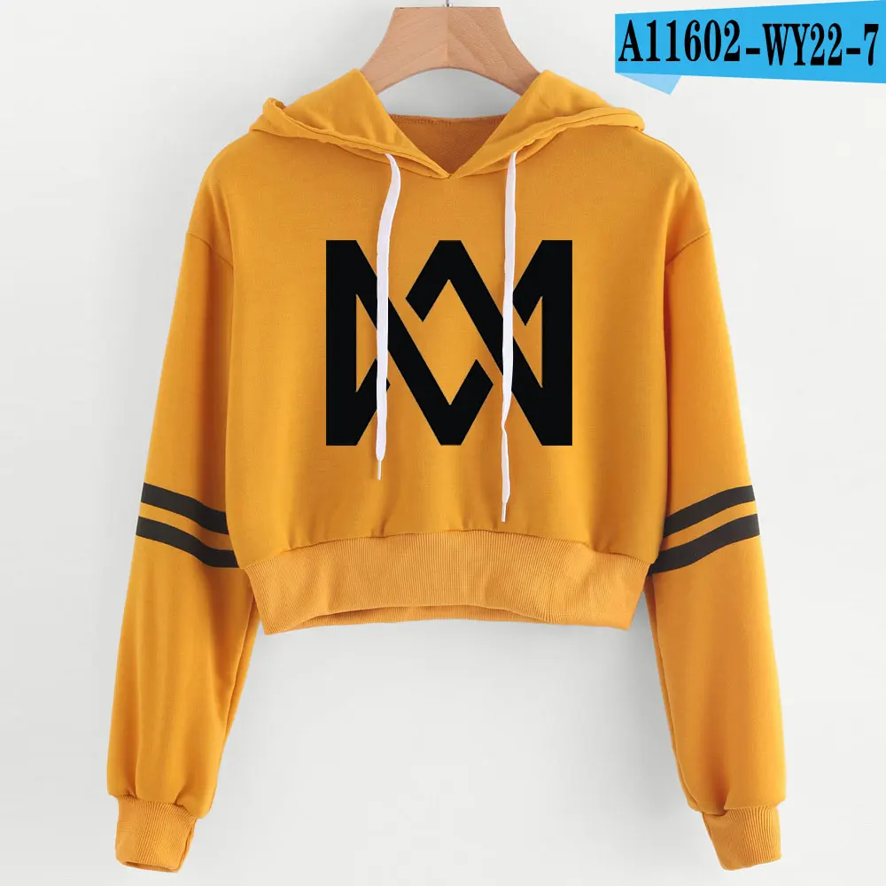 Marcus and Martinus Navel Hoodies Hip Hop New Casual Fashion women Hoodies Outwear High Street Marcus& Martinus Sexy Sweatshirt - Цвет: Orange