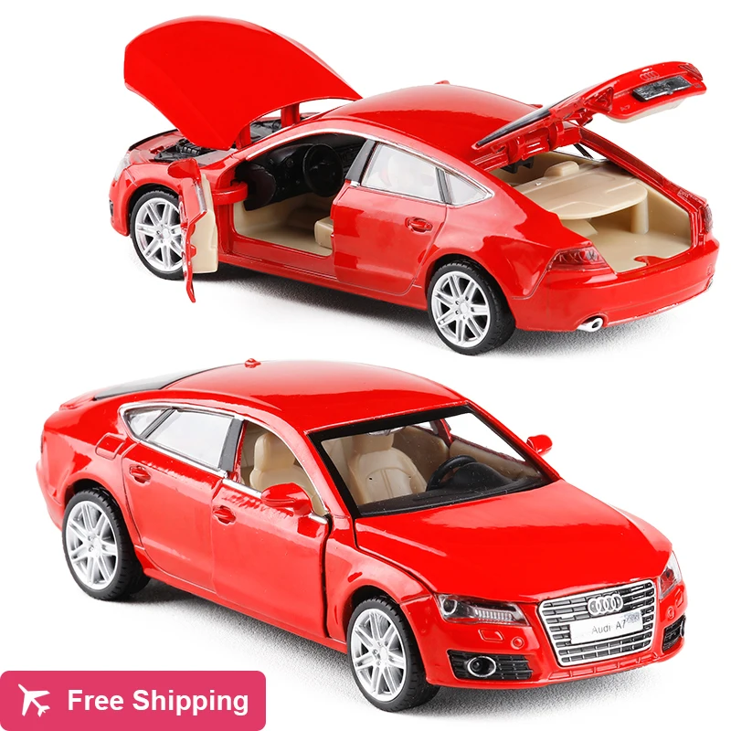 Ceny Wysoka symulacja wykwintna kolekcja samochodzik dla dziecka stylizacja Audi A7 Model dekoracji 132 aluminiowy Model samochodu doskonały prezent darmowa wysyłka