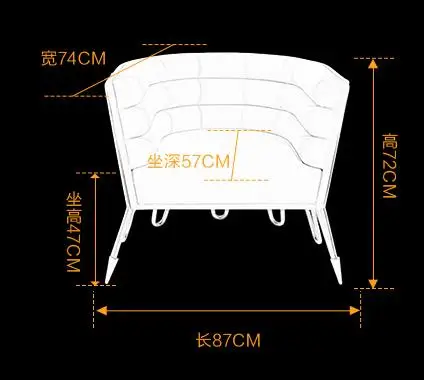 Луи моды гостиной диваны простой нержавеющей стали стул личности