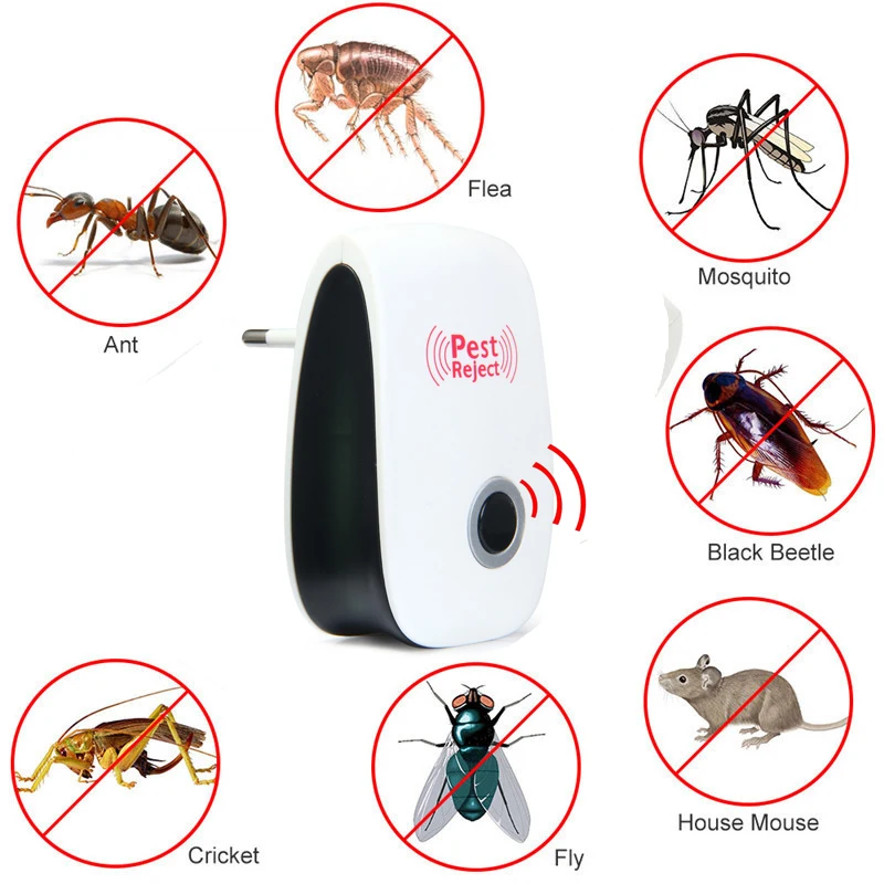 10Pcs/Lot Pest Reject Repeller Control Electronic Pest Reject Repellent Mouse Rodent Cockroach Mosquito Gopher Insect Killer ultrasonic pest repeller electronic mouse control tool