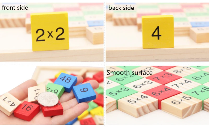 Детские Монтессори Деревянные Математика игрушки умножения 9x9 таблицы цифровые блоки Дети раннего обучения и образовательные рассчитать