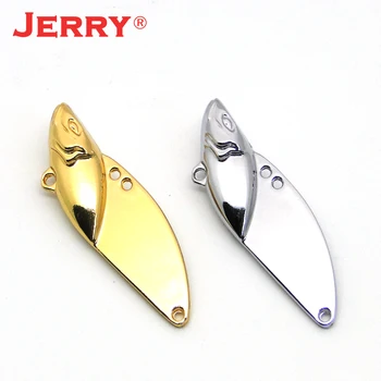 

Jerry 10pcs 11.5g unpainted sinking VIB fishing lure DIY Blank body metal bait Alloy Tungsten Vibration blade Gold Silver VIBE