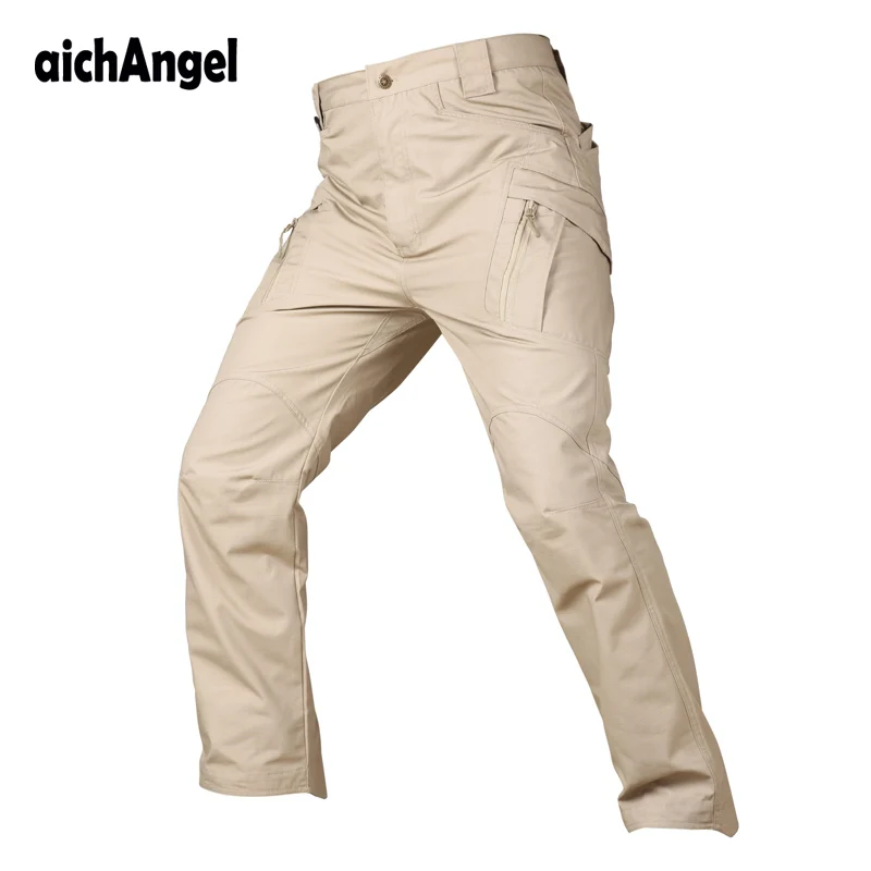  City Tactical Waterproof Army Cargo Pants Men Rip-Stop SWAT Combat Military Pants Upgraded Cargo Pa