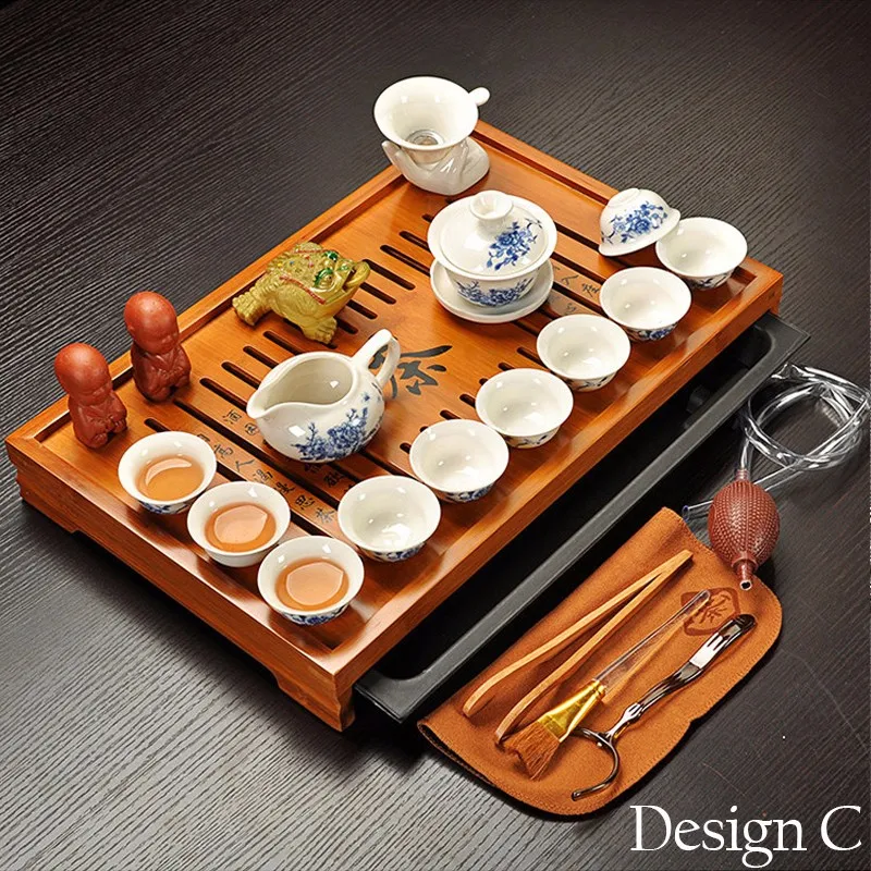 Prevención Cañón Elástico Jingdezhen-juego de té Kung Fu de arcilla púrpura, taza de té, infusor  tueen, ceremonia de té chino con Gaiwan, mesa de té Chahai _ - AliExpress  Mobile