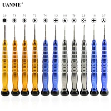 UANME 1 шт. прецизионный Магнитный шуруповерт T2 T3 T4 T5 T6 0,8 Torx 1,3 1,5 Phillips для iPhone samsung huawei Vivo инструмент для ремонта