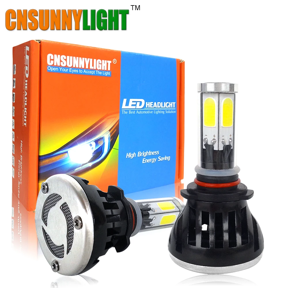  CNSUNNYLIGHT 9005 HB3 H10 COB LED Car Headlight Bulbs 40W 8000LM High Power LED Headlights 3000K 6000K 8000K Led Lamp 12V Kit 