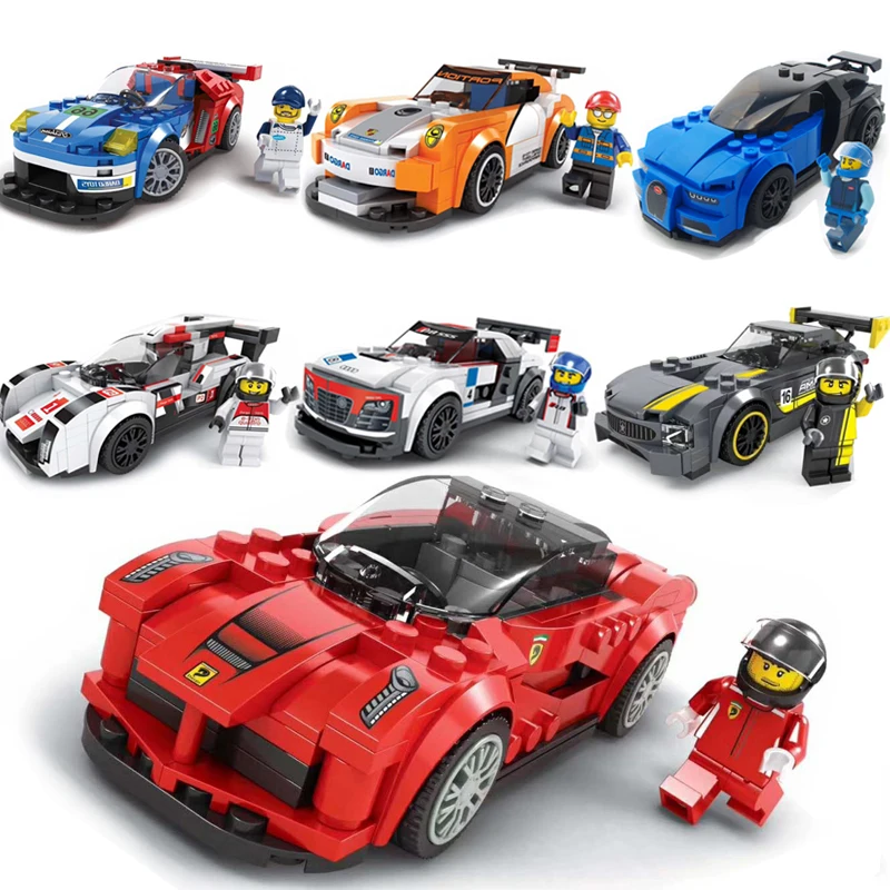 

2018 Super Racers Car Series F1 Speed Champions compatible Legoed car Blocks Racing Building models children Kids toys